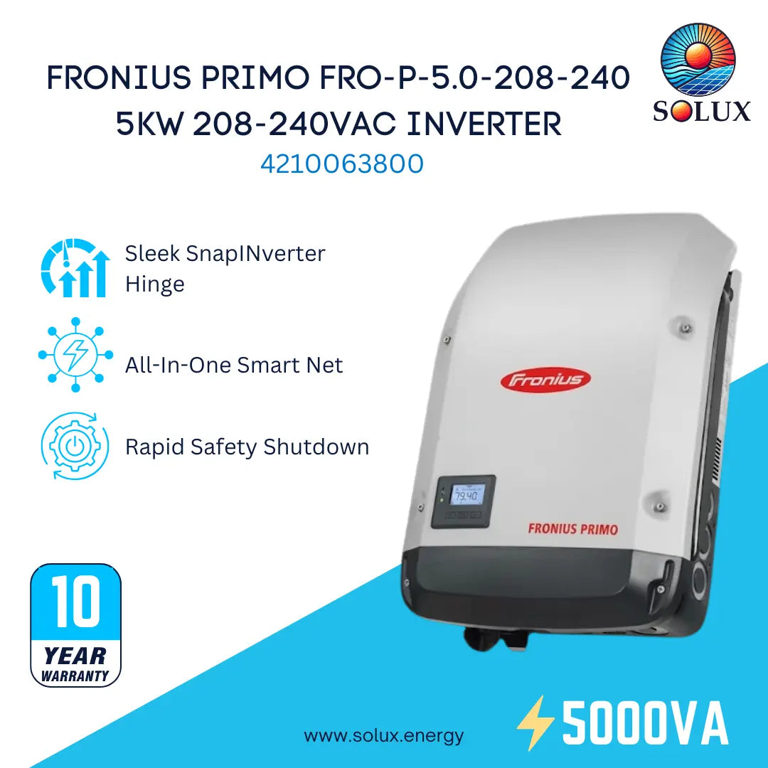 This is an image of Fronius Primo 5kW 208-240VAC Inverter